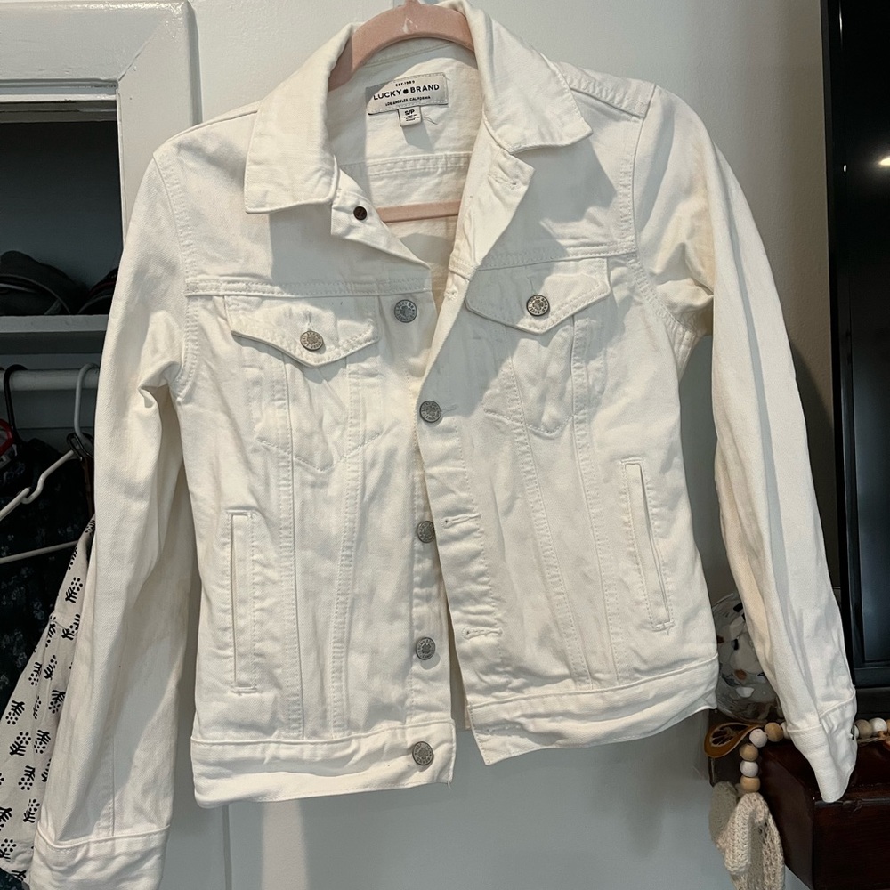 Lucky Brand White Jean Jacket